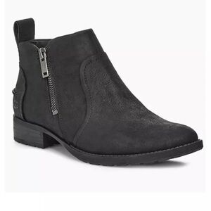 Ugg Aureo ll Waterproof Ankle Boots US9 EU40 Black Zip Up